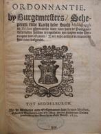 ( .... ) - Ordonnantie. By burgemeesters, schepenen ende, Antiek en Kunst