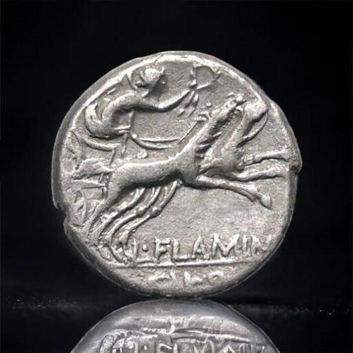 Romeinse Republiek. Lucius Flaminius Chilo, 109-108 BC., Postzegels en Munten, Munten | Europa | Niet-Euromunten
