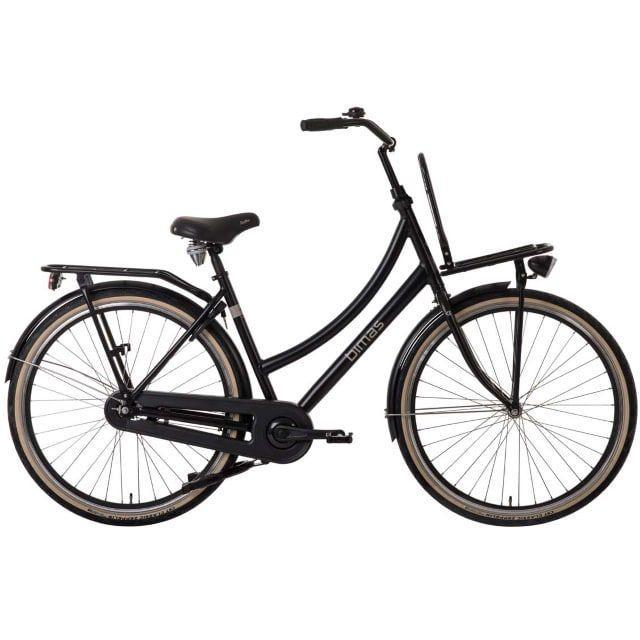 Bimas Bikes Transporter 1.0 D 28 inch Mat Zwart Dames 2024, Fietsen en Brommers, Fietsen | Dames | Damesfietsen, Nieuw, Overige merken