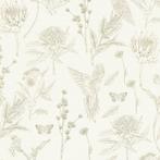 Profhome 394293-GU Vogels behang bloemen mat wit groen 5,33, Verzenden