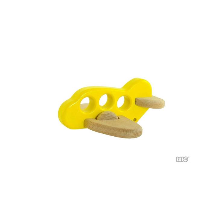 Bajo houten vliegtuig geel - duurza van €24,99 voor €19,99, Kinderen en Baby's, Speelgoed | Overig, Ophalen of Verzenden