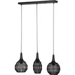 Stijlvolle Metalen Zwarte LED Hanglamp Trion Sorana - 3-lich, Ophalen of Verzenden, Nieuw