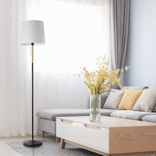 Moderne Staande Lamp – Elegante Paallamp met Kap – Nieuw, Huis en Inrichting, Lampen | Vloerlampen, Nieuw, Hout, Metaal, 150 tot 200 cm