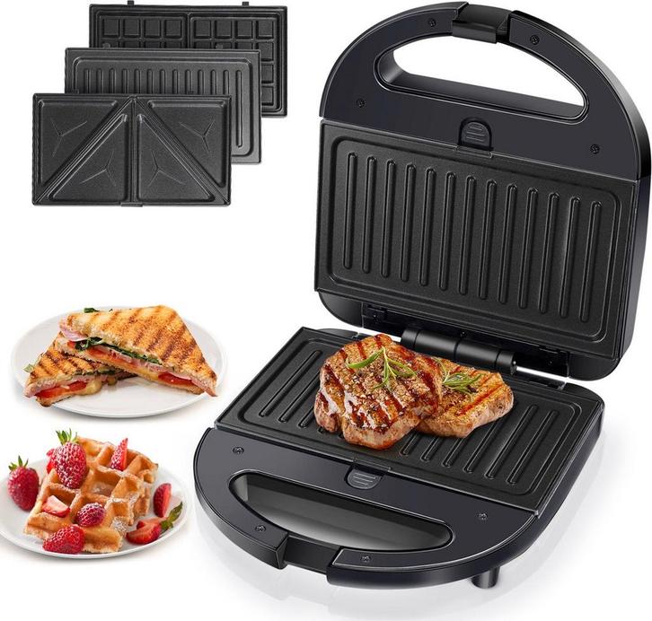 Tosti apparaat - Tosti ijzer - Contactgrill - Wafelijzer - 7, Witgoed en Apparatuur, Overige Witgoed en Apparatuur, Nieuw, Verzenden