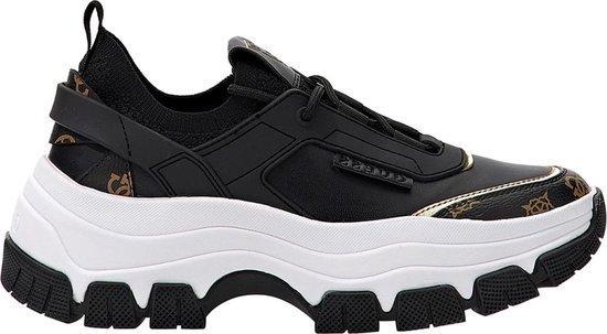 Guess Braydin Dames Sneakers Laag - Black/Brown - Maat 39, Kleding | Dames, Schoenen, Nieuw, Verzenden