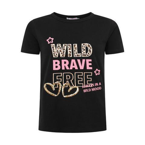 Zwillingsherz T-shirt met pailletten harten, borduursel, Kleding | Dames, T-shirts, Nieuw, Verzenden