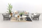 Durban/Velora cream stoel-bank loungeset - 6-delig, Nieuw, Overige materialen, Loungeset, Verzenden