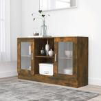 vidaXL Vitrinekast 120x30,5x70 cm bewerkt hout gerookt, Huis en Inrichting, 100 tot 150 cm, Verzenden, Nieuw, Minder dan 100 cm