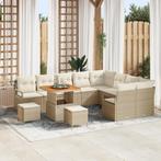 vidaXL 12-delige Tuinbankenset met kussens poly rattan, Verzenden, Nieuw, Rotan