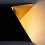 Moderne wandlamp Zwart / Goud Triangle Up en Down light G9, Ophalen of Verzenden, Nieuw, Metaal