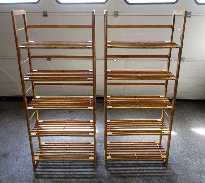 Houten Rek, Schap, Display, B57 x D26 x H135cm, Zakelijke goederen, Kantoor en Winkelinrichting | Magazijn, Stelling en Opslag