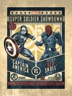 Kunstdruk Marvel Comics Captain America VS Red Skull 30x40cm, Verzenden, Nieuw