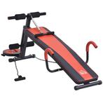 Fitnessbank – Verstelbaar – Buikspiertrainer - Rood/Zwart, Sport en Fitness, Fitnessmaterialen, Ophalen of Verzenden, Nieuw