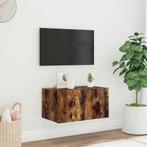 vidaXL Tv-wandmeubel met LED-verlichting 60x35x31 cm gerookt, Verzenden, Nieuw, Overige houtsoorten