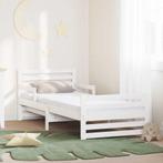 vidaXL Bedframe met matras Wit 80 x 200 cm Massief, Huis en Inrichting, Verzenden, Nieuw, Wit, Hout