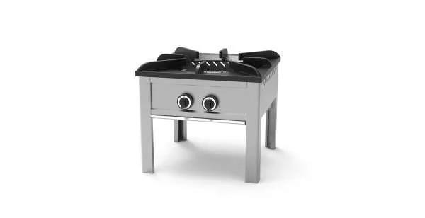 Unni-cooking | Hokker 2 Branders 15kw | Gas | 600x600x(h)550, Zakelijke goederen, Horeca | Keukenapparatuur, Nieuw in verpakking