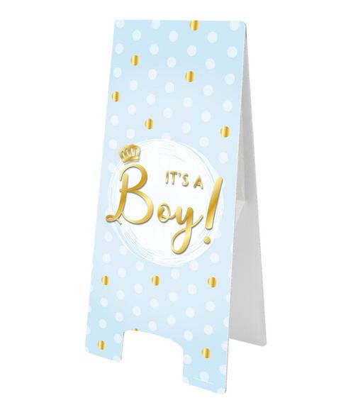 Warning Sign ItS A Boy New 58cm, Hobby en Vrije tijd, Feestartikelen, Nieuw, Verzenden