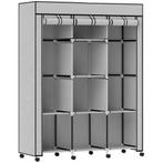 Stoffen Kast, Opbergoplossing, 8 Planken, 2 Kledingstangen,, Verzenden