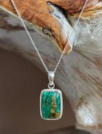 Zilver - Ketting met hanger - Azuriet-Malachiet