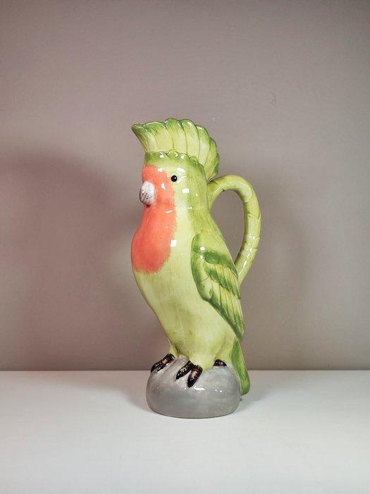 Kan - Keramiek - Met de hand geschilderde papegaai, Antiek en Kunst, Curiosa en Brocante