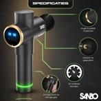 2dekans | Sanbo Massage Gun Elite - 30 Standen en 8, Ophalen of Verzenden, Zo goed als nieuw