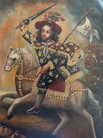 Cuzco School (XX) - Santiago Matamoros in Battle, Antiek en Kunst