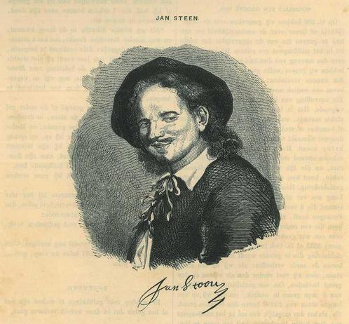 Portrait of Jan Havickszoon Steen, Antiek en Kunst, Kunst | Etsen en Gravures