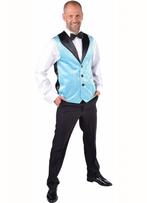 Gilet pailletten turquoise heren, Kleding | Heren, Ophalen of Verzenden, Nieuw