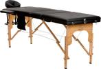 Houten massagetafel - 3 segmenten - verstelbaar - zwart E..., Ophalen of Verzenden, Nieuw
