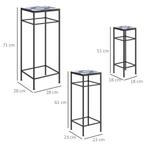 TRUUSK 3-delige Plantenstandaard - 71 cm hoog - Metaal - 3 v, Tuin en Terras, Bloembakken en Plantenbakken, Verzenden, Nieuw
