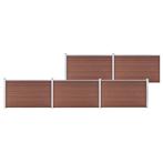 vidaXL Schutting 872x106 cm HKC bruin, Tuin en Terras, Schuttingen, Verzenden, Nieuw, Kunststof, 1 tot 2 meter