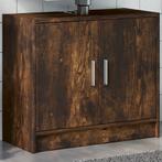 vidaXL Wastafelkast 63x29x55 cm bewerkt hout gerookt, Huis en Inrichting, Badkamer | Badkamermeubels, Verzenden, Nieuw, Minder dan 100 cm