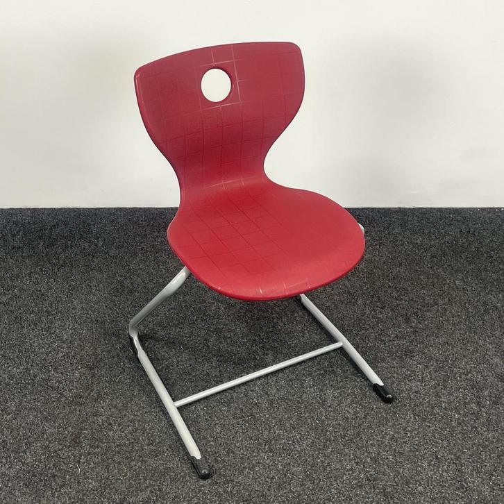 Rode Schoolstoel - PantoSwing Lupo | M Kuipzitting, Huis en Inrichting, Stoelen, Rood, Gebruikt, Ophalen of Verzenden