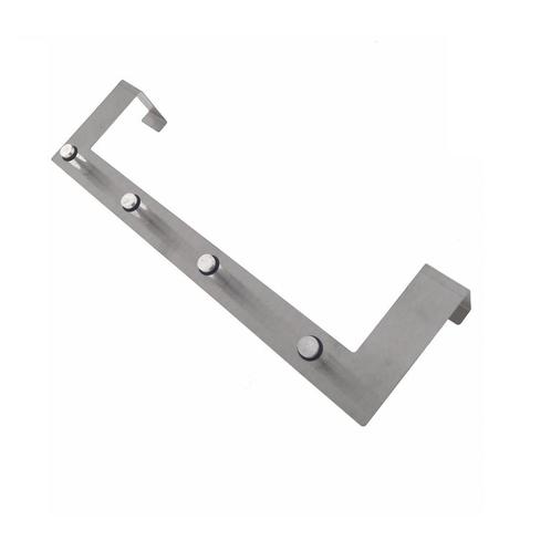 Benson Kapstok - Aluminium - 4 haken - Voor deuren van 40..., Huis en Inrichting, Woonaccessoires | Kapstokken, Nieuw, Ophalen of Verzenden