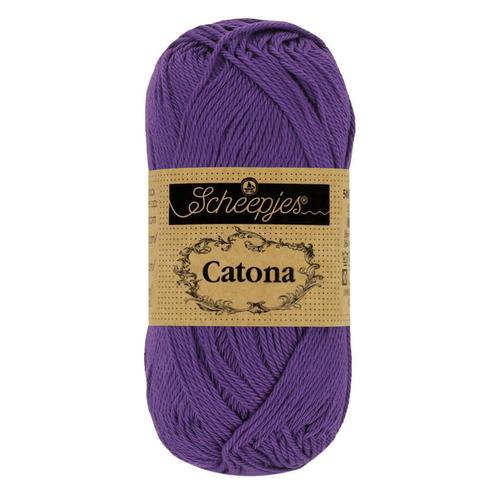 Scheepjes Catona 25g - 521 Deep Violet, Hobby en Vrije tijd, Breien en Haken, Breien of Haken, Nieuw, Wol of Garen, Ophalen of Verzenden