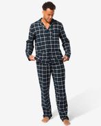 HEMA Herenpyjama flanel donkerblauw, Verzenden, Nieuw