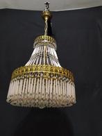 Kroonluchter - Brons, Kristal, Metaal, Antiek en Kunst, Antiek | Lampen