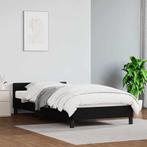 vidaXL Bedframe met hoofdeinde zonder matras 80x200 cm zwart, Overige materialen, Eenpersoons, Verzenden, Zwart