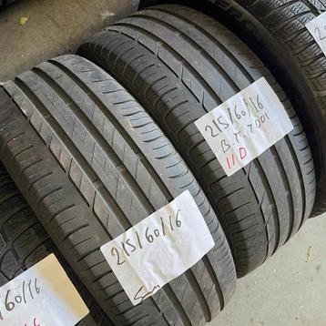 2 x Bridgestone Turanza T001 215-60-16 Zomerbanden 5mm beschikbaar voor biedingen