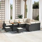 vidaXL Tuin Sofa Set 12 pcs Zwart poly rattan, Verzenden, Nieuw