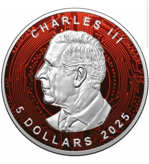 Canada. 5 Dollars 2025 Bitcoin, 1 Oz (.999) mit CoA (Zonder, Postzegels en Munten, Munten | Europa | Niet-Euromunten