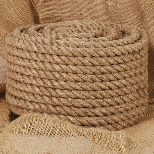 vidaXL Touw 100 m lang 16 mm dik jute, Doe-het-zelf en Verbouw, IJzerwaren en Bevestigingsmiddelen, Nieuw, Verzenden