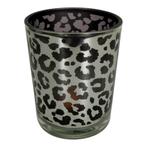 windlicht zilver leopard large 18cm*, Verzenden, Nieuw