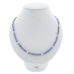 9 Krt. Amethist kralen ketting met cultivé parel | 45 cm, Sieraden, Tassen en Uiterlijk, Antieke sieraden, Ophalen of Verzenden
