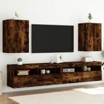 vidaXL Tv-wandmeubels 2 st 40,5x30x60 cm bewerkt hout, Nieuw, Verzenden