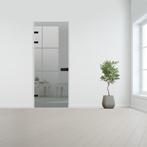 Glazen binnendeur XL voor stomp kozijn zwart beslag-Grijs ge, Doe-het-zelf en Verbouw, Glas en Ramen, Ophalen of Verzenden, Nieuw