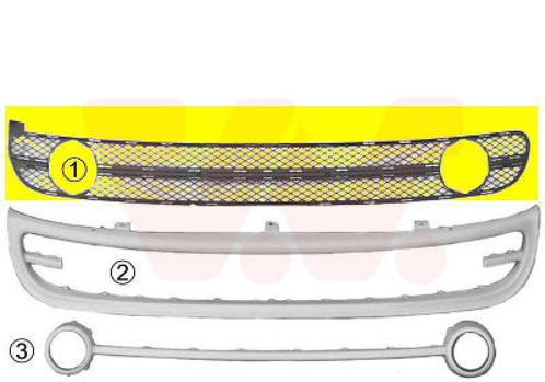 BUMPER GRILL VOOR VW NEW BEETLE 1C/9C/1Y 1998-2005, Auto-onderdelen, Carrosserie en Plaatwerk, Nieuw, Ophalen of Verzenden