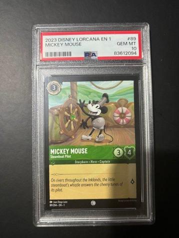 Disney - 1 Graded card - Disney Lorcana - Mickey Mouse #89 beschikbaar voor biedingen