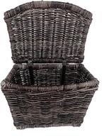 Wicked Rieten Fietsmand Buikmand met Klep Zwart, Verzenden, Nieuw