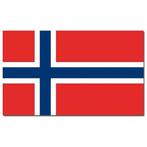 Gevelvlag/vlaggenmast vlag Noorwegen 90 x 150 cm - Noorweg.., Nieuw, Ophalen of Verzenden
